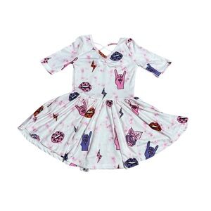 Dot Dot Smile Baby Toddler Girl  Rock Star Dress Size 2T NWT